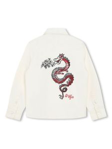 Kenzo Kids chemise en coton à motif Medusa brodé - Blanc