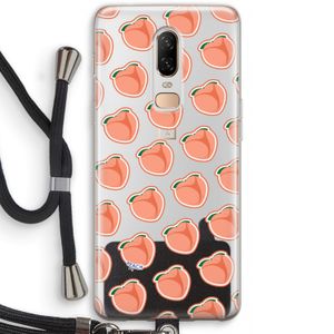 Just peachy: OnePlus 6 Transparant Hoesje met koord