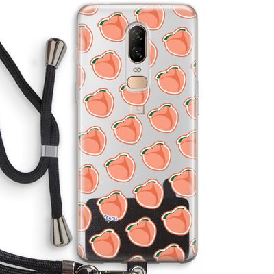 Just peachy: OnePlus 6 Transparant Hoesje met koord