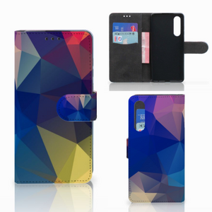 Huawei P30 Book Case Polygon Dark