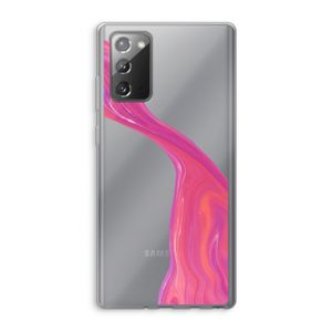 Paarse stroom: Samsung Galaxy Note 20 / Note 20 5G Transparant Hoesje