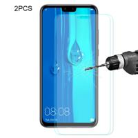 2 PC's ENKAY Hat-Prins 0 26 mm 9H 2.5D gebogen rand gehard glas Film voor Huawei Y9 (2019) / genieten van 9 +