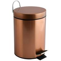 MSV badkamer|toilet pedaalemmer - koper kleurig - 3L - 17 x 25 cm