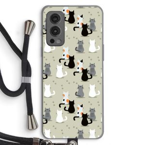Katten: OnePlus Nord 2 5G Transparant Hoesje met koord