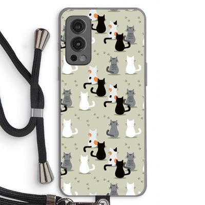 Katten: OnePlus Nord 2 5G Transparant Hoesje met koord
