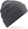 Beechfield CB52N Organic Cotton Waffle Beanie - Graphite Grey - One Size