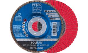 PFERD 67760425 PFC 125 CO-COOL 40 SG STEELOX Lamellenschijf Diameter 125 mm Boordiameter 22.23 mm Aluminium legering, Legering op nikkelbasis, Superlegeringen