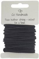 Go Handmade Velvet Koord 5m x 3mm 51 Black