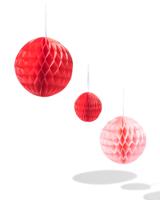 HEMA Honeycombs bal rood roze - 3 stuks