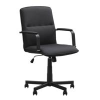 Leen Bakker - Bureaustoel Osby - PU - Zwart - 61x60x104 Cm