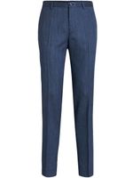 ETRO pantalon de costume à coupe fuselée - Bleu