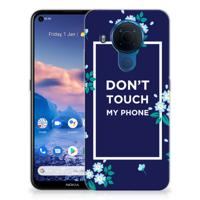 Nokia 5.4 Silicone-hoesje Flowers Blue DTMP