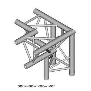 DuraTruss DT 33/2-C33-LD driehoek truss hoek 90° apex down + links omlaag