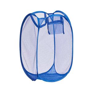 Wasmand flexibel/opvouwbaar - donkerblauw - kunststof - 33 x 33 x 58 cm - 60 liter