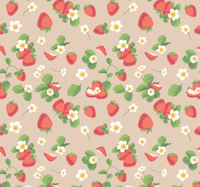 Aardbeien en bloemen fotobehang eetkamer