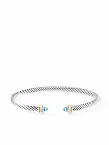 David Yurman bracelet Cable Classics en or 18ct et argent sterling serti de topaze