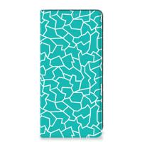 Samsung Galaxy A21s | Bookcase | Cracks Blue