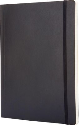 Moleskine notitieboek, ft 19 x 25 cm, gelijnd, soepele cover, 192 blad, zwart