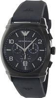 Horlogeband Armani AR0349 Rubber Zwart 24mm