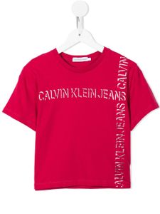 Calvin Klein Kids t-shirt à logo imprimé - Rose