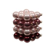 72x stuks glazen kerstballen roze tinten 4 cm mat/glans - thumbnail