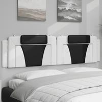 Hoofdbordkussen 200 cm kunstleer wit en zwart Hoofdbordkussen 200 cm kunstleer wit en zwart