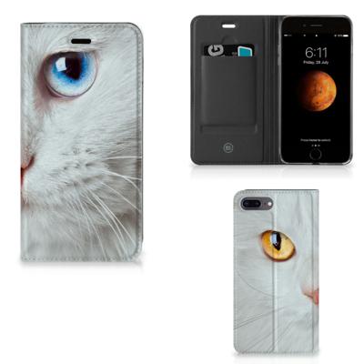 Apple iPhone 7 Plus | 8 Plus | Hoesje maken | Witte Kat