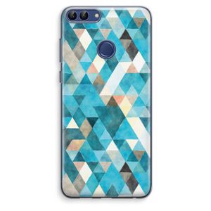 Gekleurde driehoekjes blauw: Huawei P Smart (2018) Transparant Hoesje