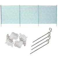 Strand/camping windscherm met 10x grondpennen en 8x Scheerlijnen