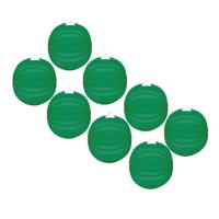 Party Lampion van papier - 8x - ronde vorm - groen - Dia 22 cm Party Lampion van papier - 8x - ronde vorm - groen - Dia 22 cm