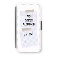 No Girls Allowed Unless: iPhone 8 Flip Hoesje