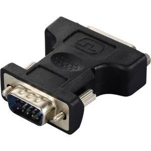 Renkforce RF-6667626 DVI / VGA Adapter [1x DVI-bus 24+5-polig - 1x VGA-stekker] Zwart Schroefbaar