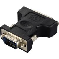 Renkforce RF-6667626 DVI / VGA Adapter [1x DVI-bus 24+5-polig - 1x VGA-stekker] Zwart Schroefbaar