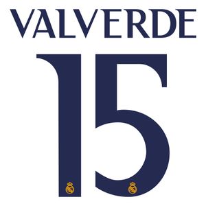 Valverde 15 (Officiële Real Madrid Bedrukking 2023-2024)