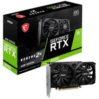 MSI Nvidia GeForce RTX 3050 Videokaart VENTUS 2X OC 6 GB GDDR6-RAM PCIe x16 DisplayPort, HDMI NVIDIA G-Sync , Overclocked