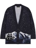 Alanui cardigan en jacquard In The Middle Of Nowhere - Bleu