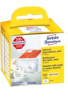 Avery-Zweckform Etiketten (rol) 70 x 54 mm Papier Wit 320 stuk(s) Permanent hechtend Universele etiketten AS0722440 - thumbnail