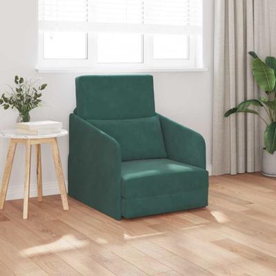 Slaapbank Donkergroen 65 x 80 x 83 cm Fluweel