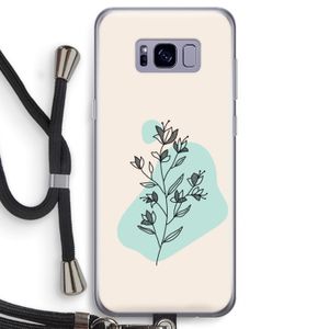Violets are blue: Samsung Galaxy S8 Transparant Hoesje met koord