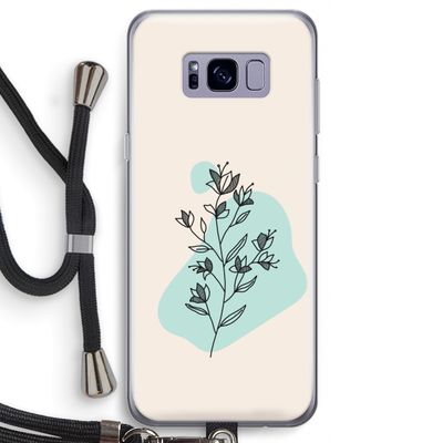 Violets are blue: Samsung Galaxy S8 Transparant Hoesje met koord