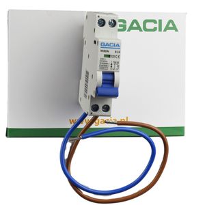 GACIA uitbreidingsset installatieautomaat 1p+n B16 inclusief aansluitdraden