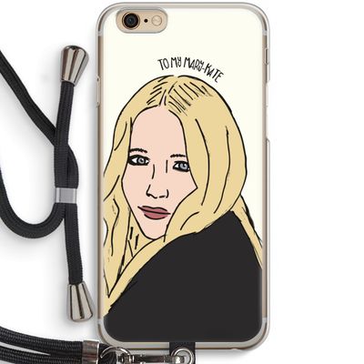 Mary Kate: iPhone 6 / 6S Transparant Hoesje met koord