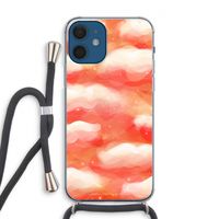 Lichte Wolken: iPhone 12 Transparant Hoesje met koord
