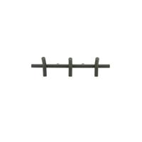 By-Boo Kapstok 'Matto' Met 3 haken, kleur Zwart