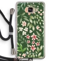 Botanical green sweet flower heaven: Samsung Galaxy A5 (2016) Transparant Hoesje met koord