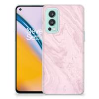 OnePlus Nord 2 5G | TPU | Siliconen hoesje | Marble Pink - Origineel Cadeau Vriendin