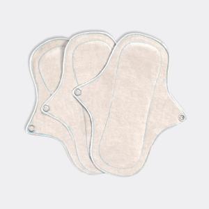 Eco Femme wasbare inlegkruisjes van biologisch katoen mét of zonder (PUL) polyester (Kleur: Wit zonder PUL)