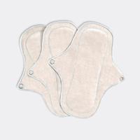 Eco Femme wasbare inlegkruisjes van biologisch katoen mét of zonder (PUL) polyester (Kleur: Wit zonder PUL)