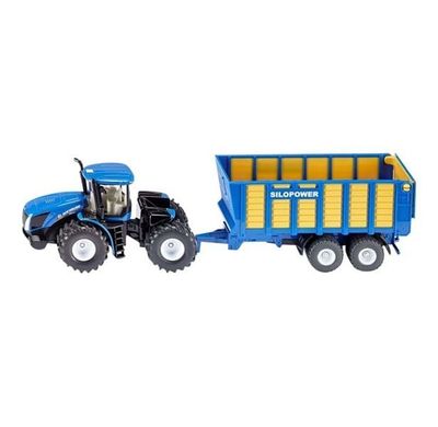 Siku 1947 new holland tractor met hooiwagen 1:50