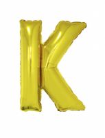 Folieballon Goud Letter 'K' groot